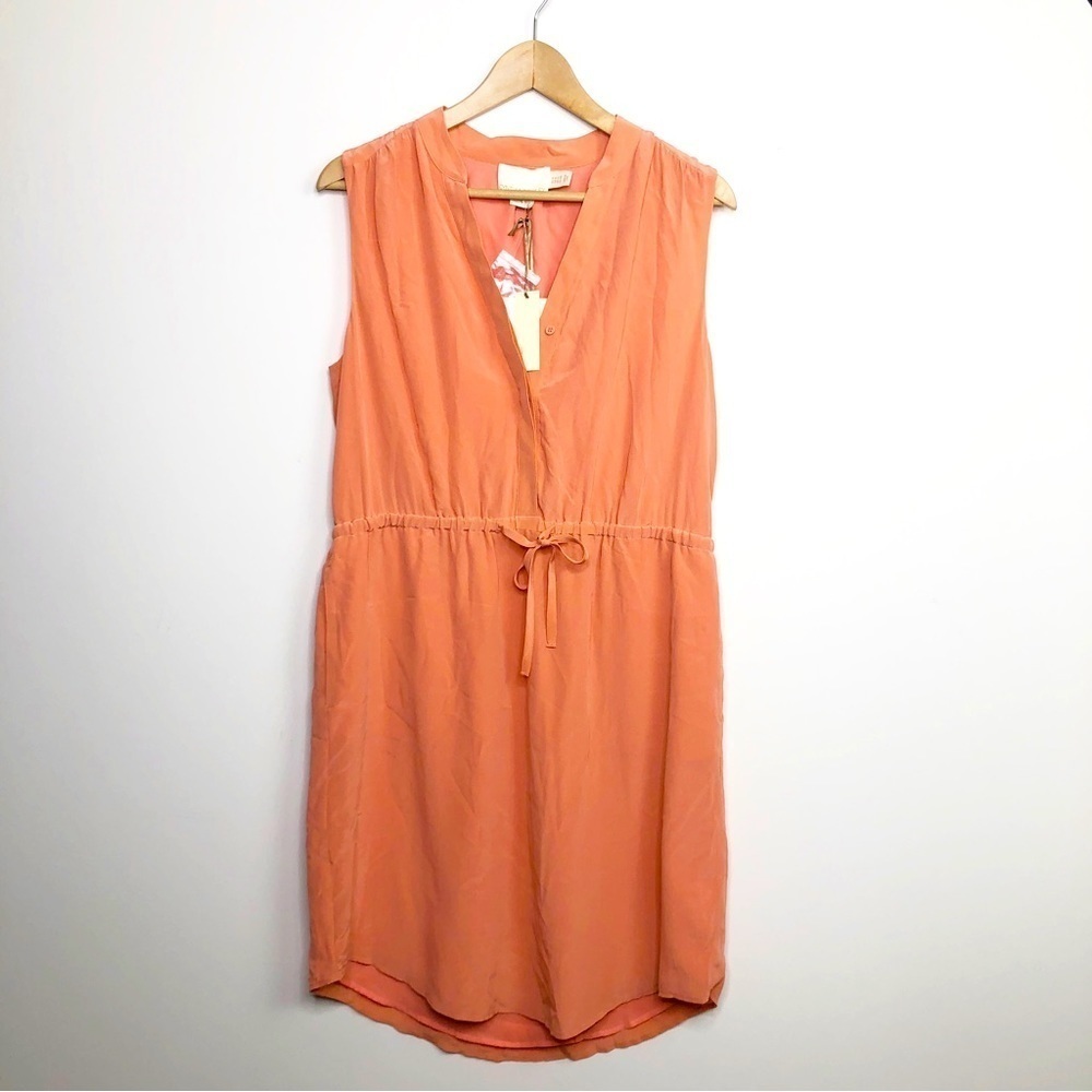 CYNTHIA Rowley, peach silk mini dress
